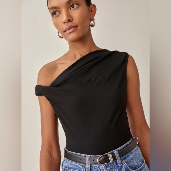 REFORMATION Cello Black Knit Top - Picture 4 of 9